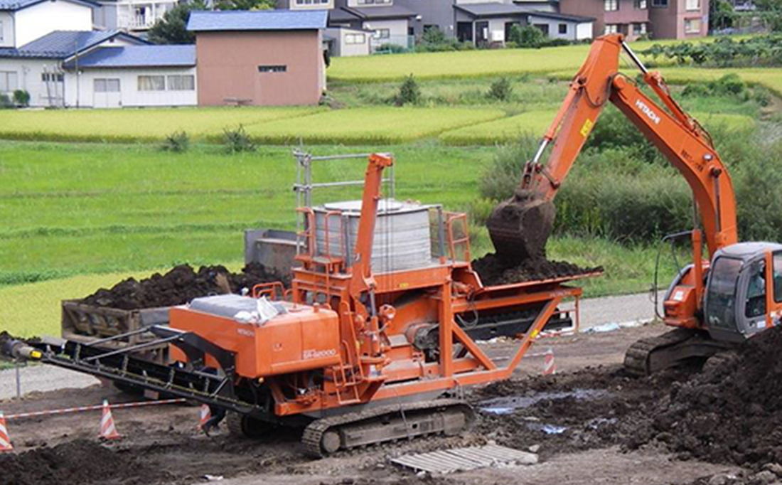 土壌改良機による土壌改良工法